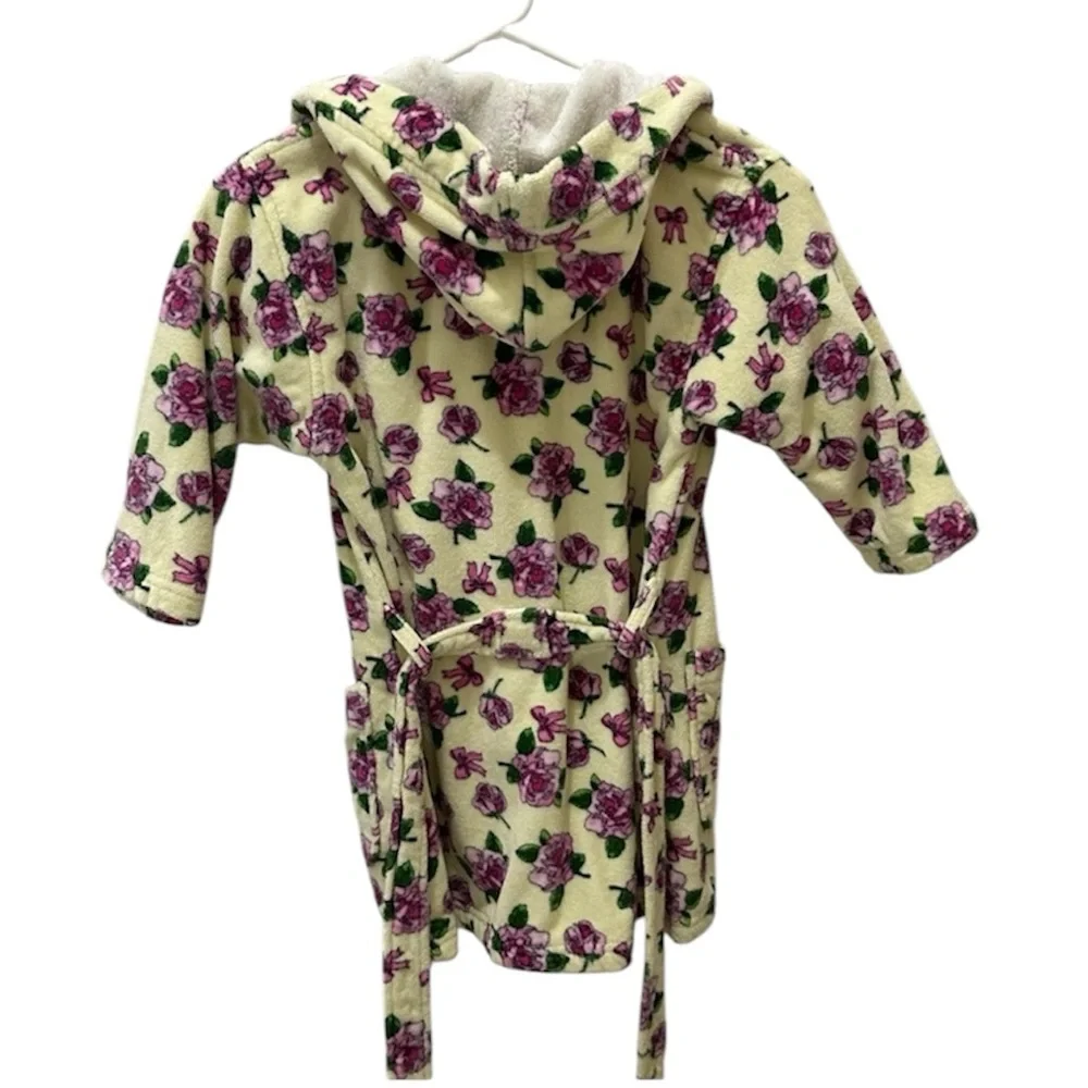 BRATZ yellow Floral Robe size Large kids youth 100% cotton